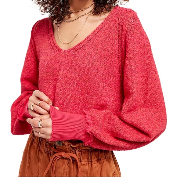 Free People Sweaters - Free People Riptide V Neck Sweater, M